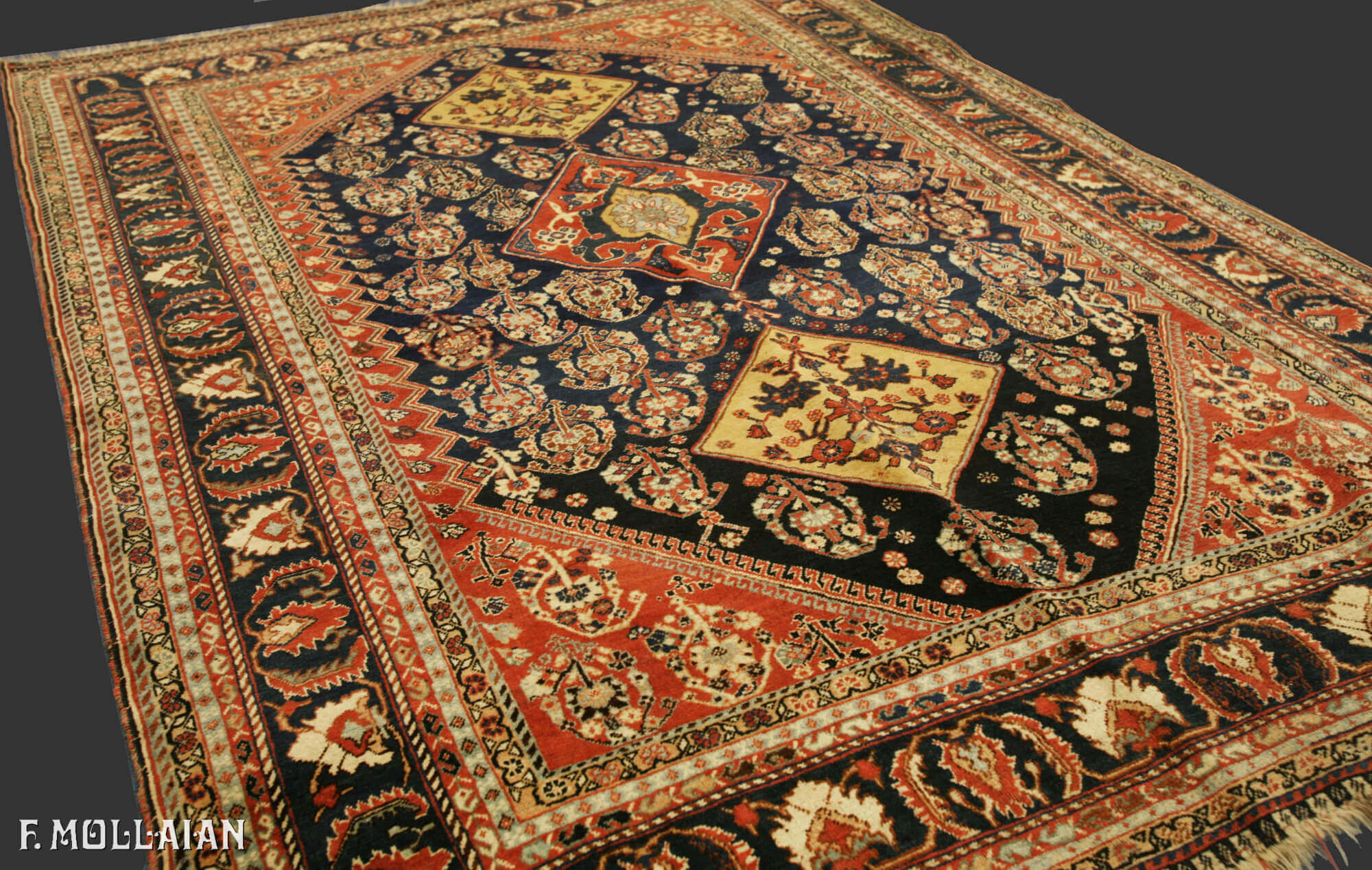 Tapis Persan Antique Kashkuli n°:84931382